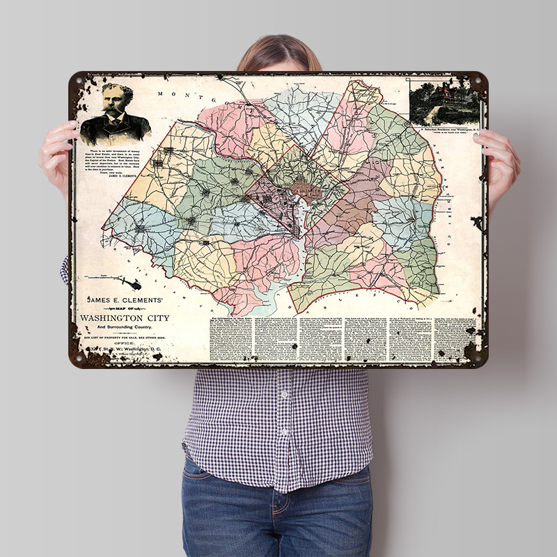 Affiche imprimée de la carte d - Custom Map Poster avis et prix